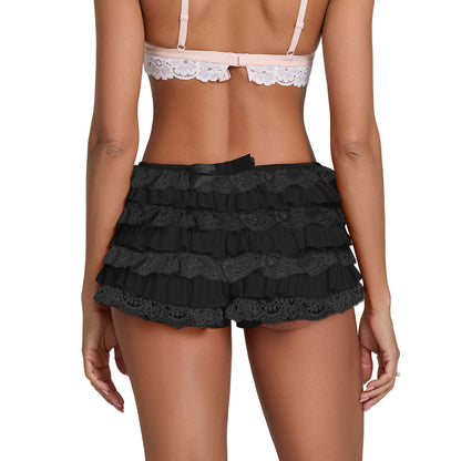 Multi-Layered Lace Ruffle Sexy Shorts