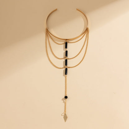 Turquoise Tassel Elegant Arm Cuff