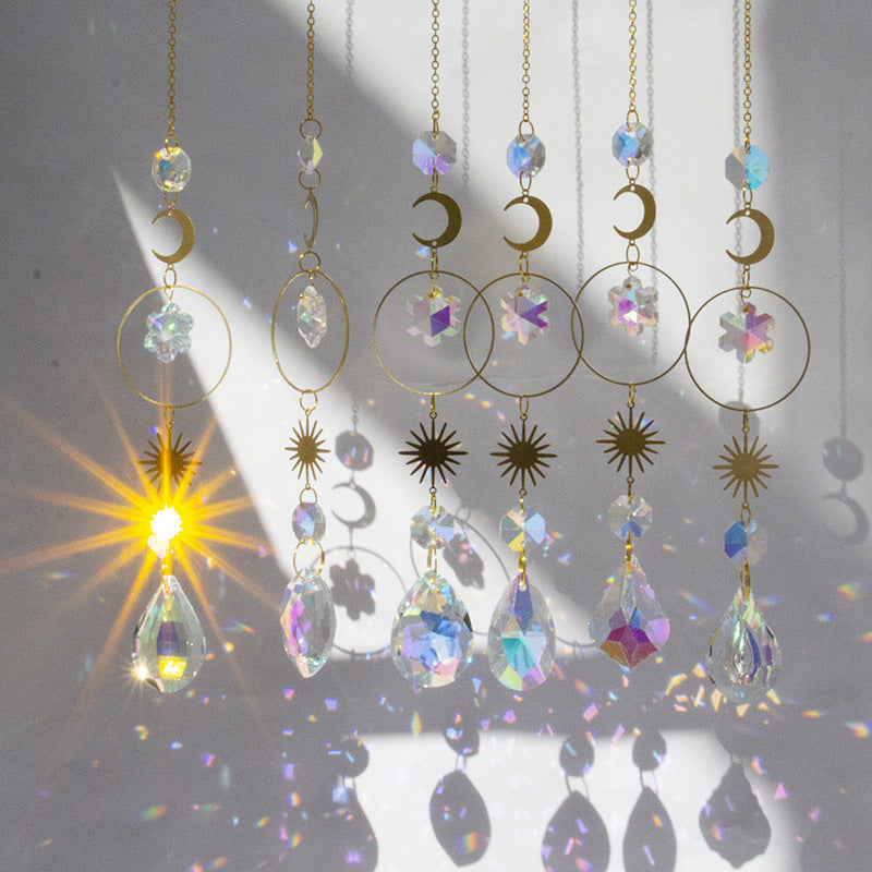Snowflake Colorful Hanging Crystal Decoration