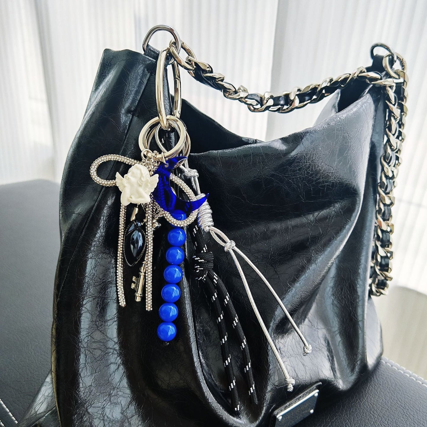 Color Block Beads Keychain Bag Charms