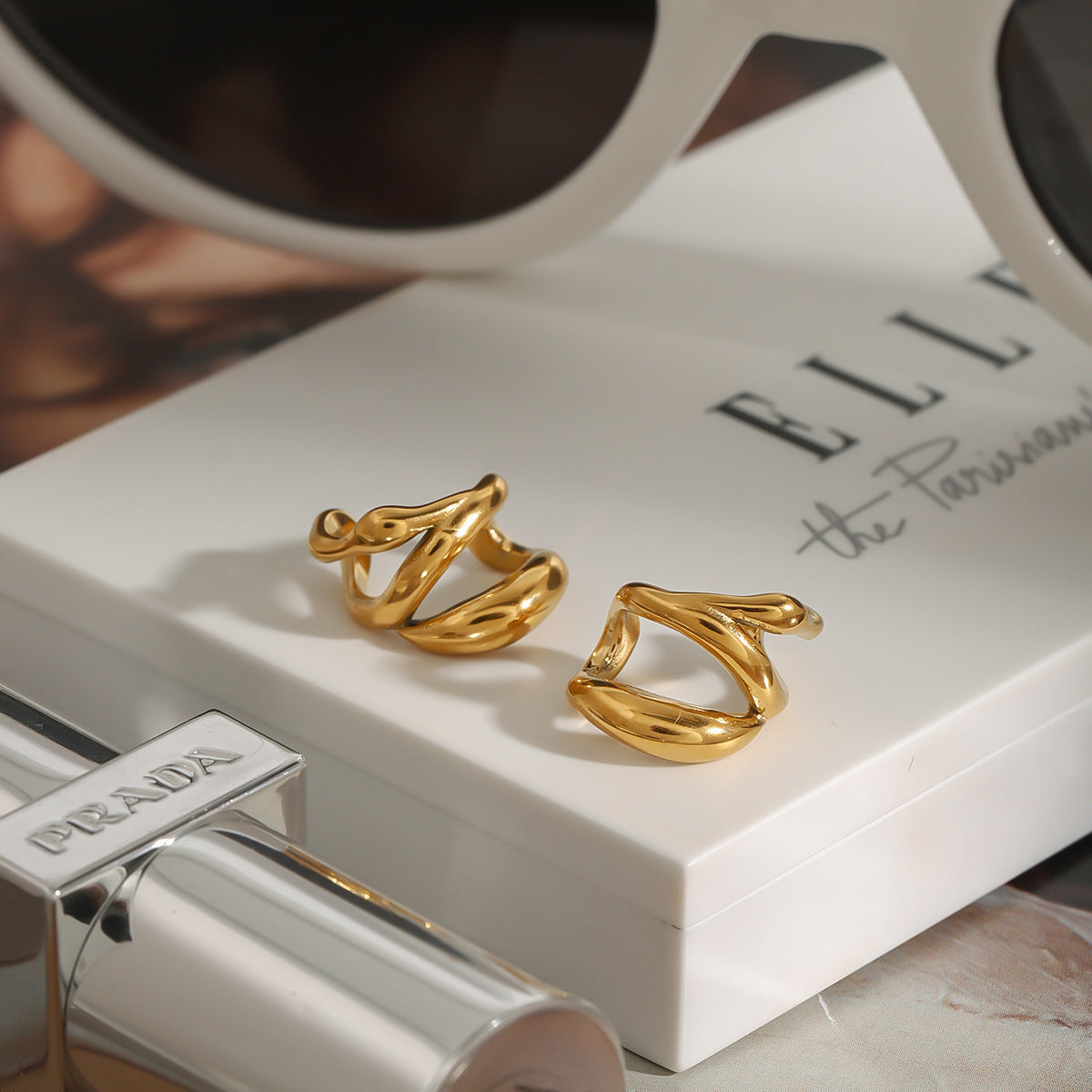 Cross Simple Elegant Clip Earrings