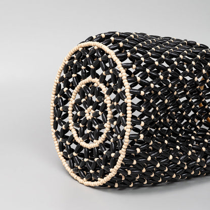 Handmade Wooden Bead Bucket Bag