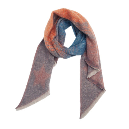 Contrast Color Star Print Scarves