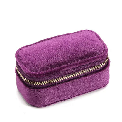Soft Velvet Solid Color Jewelry Case