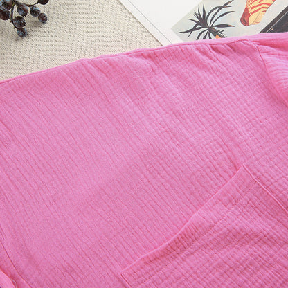 Solid Color Loose Casual Homewear Sets