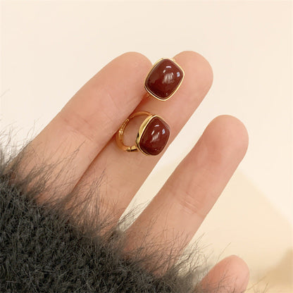 Square Pearl Vintage Simple Hoop Earrings