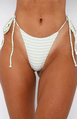 Sexy Striped String-Tie Printed Swimwear