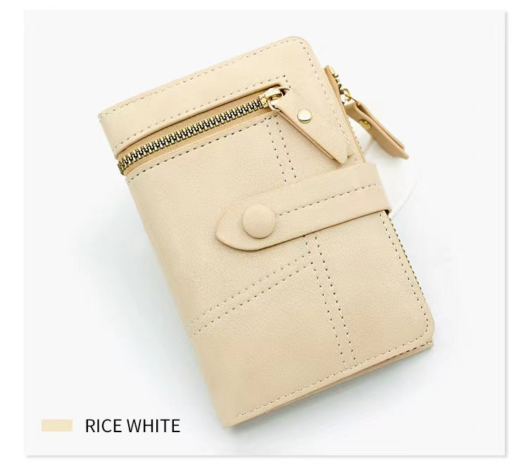 Simple Zip Leather Card Cases Wallets