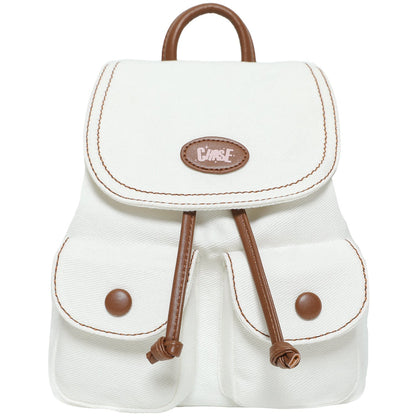 Cute Solid Color Denim Mini Backpack