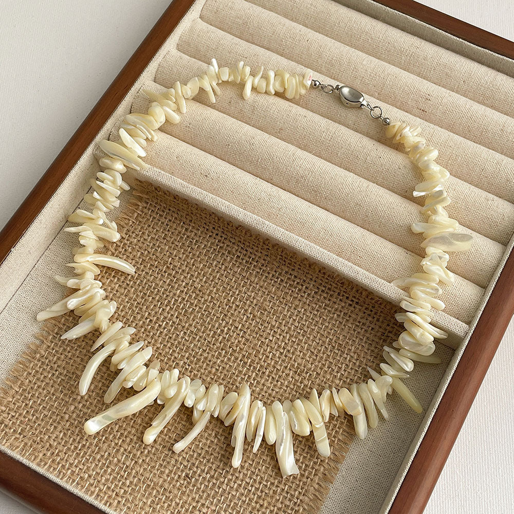 Elegant Irregular Shell Handmade Choker Necklace
