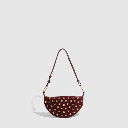 Trendy Studded Polka Dot Shoulder Bag