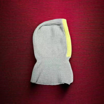 Simple Color Block Button Down Knit Hat Scarve