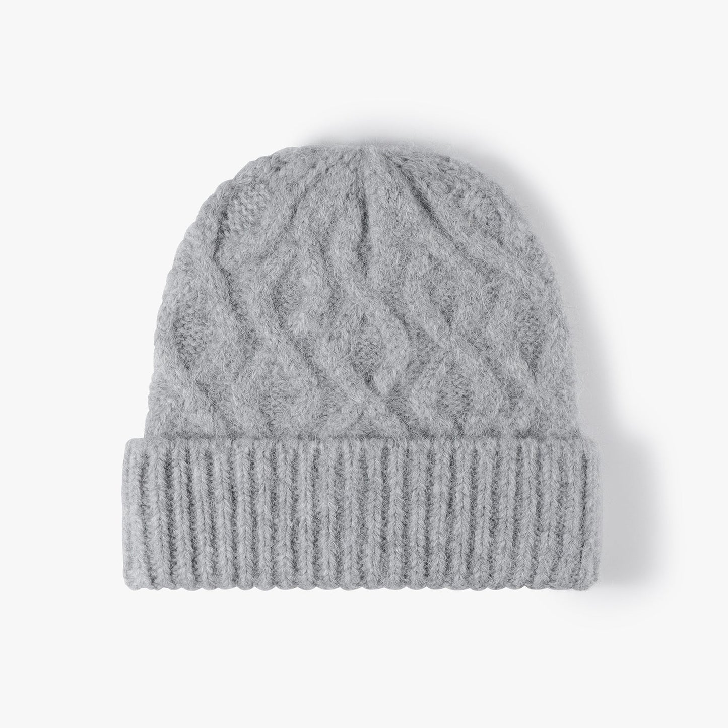 Twist Jacquard Knit Hat Solid Color Beanie