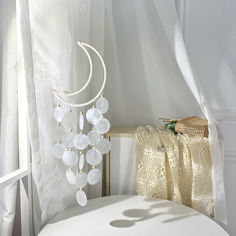 2+Simple Moon Shell Suncatcher Hangings