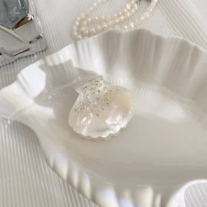Sparkling Rhinestone Shell Acetate Hair Claw