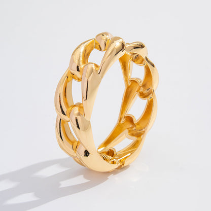 Thick Gold Irregular Twisted Bangle Bracelets