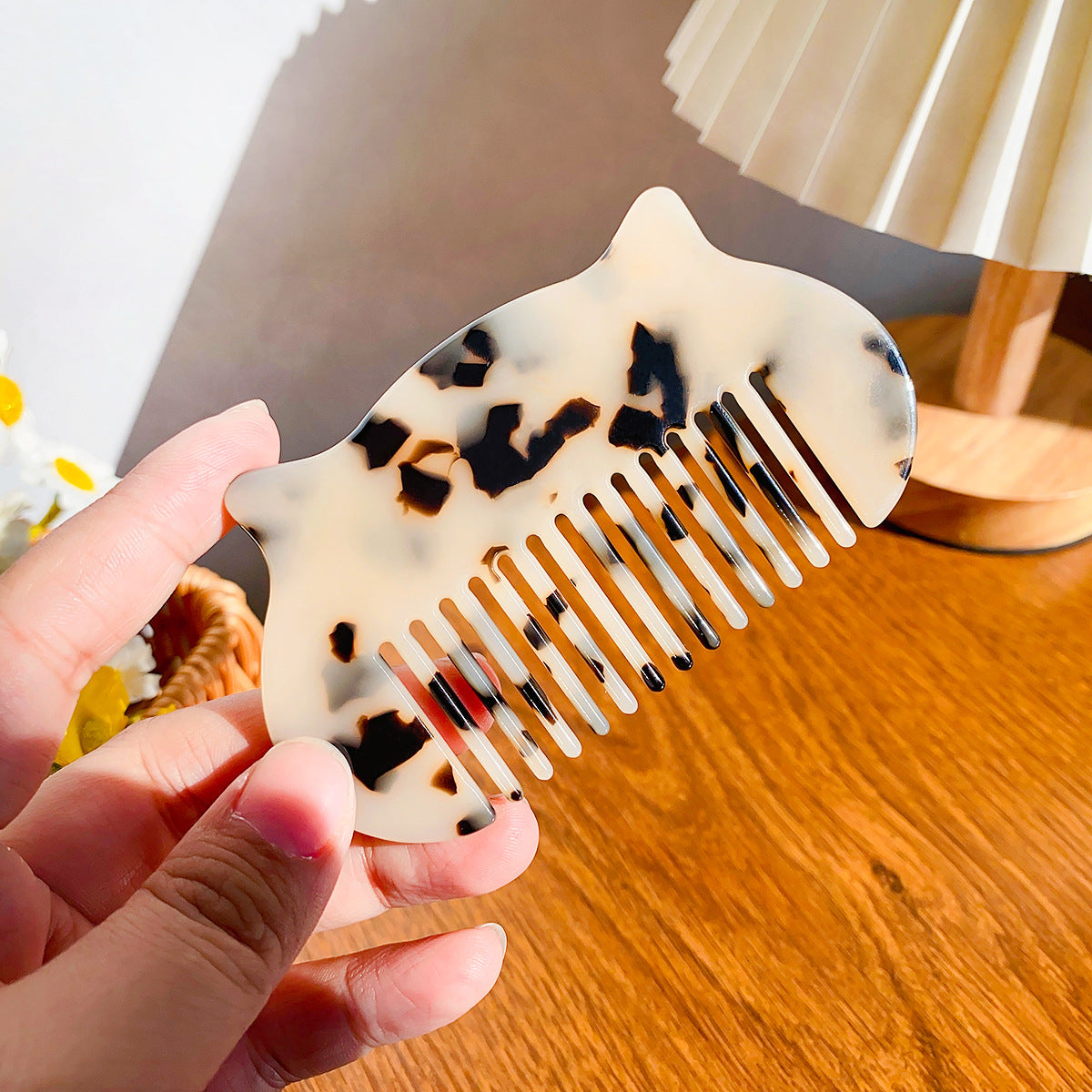 Cute Mini Cat Ear Acetate Hair Comb
