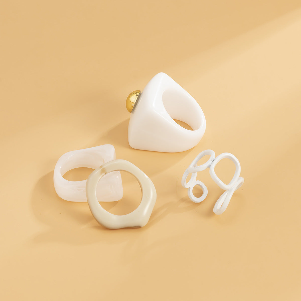 Hellow Out Irregular Simple Adjustable Rings