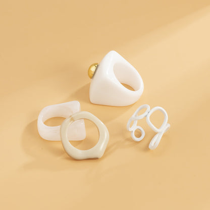 Hellow Out Irregular Simple Adjustable Rings