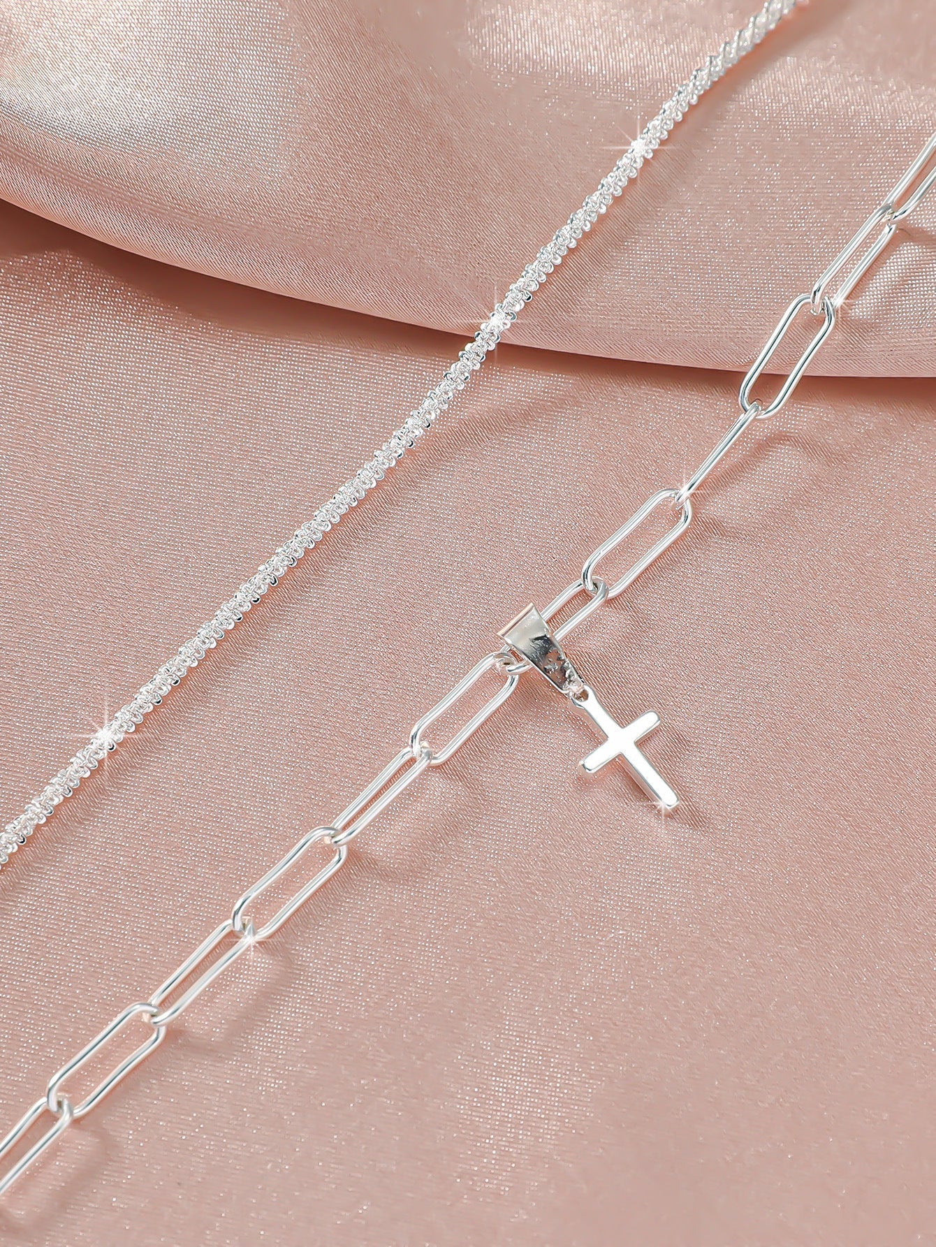 Simple Glitter Double Anklet