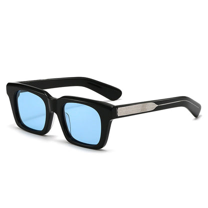 Trendy Polarized Square Frame  Acetate Sunglasses