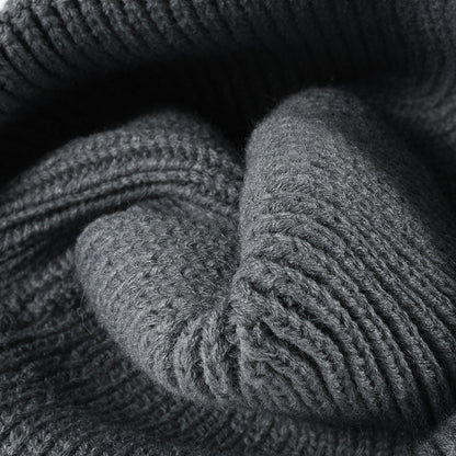 Cute Bow Embroidery Cuffed Thicken Knit Beanie