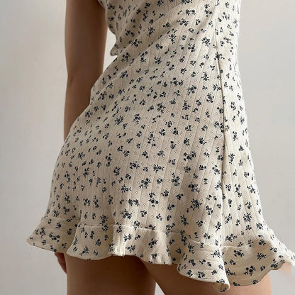 Cute Floral Print Soft Loungewear Nightdress