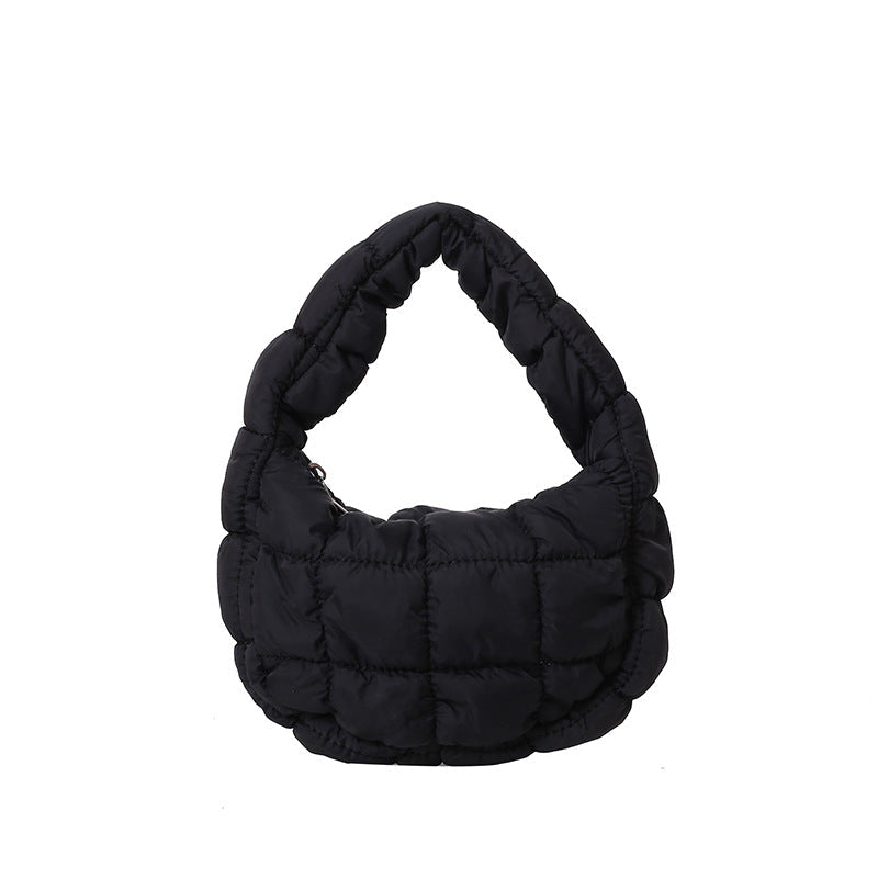 Solid Color Cloud Bag Cute Mini Handbag