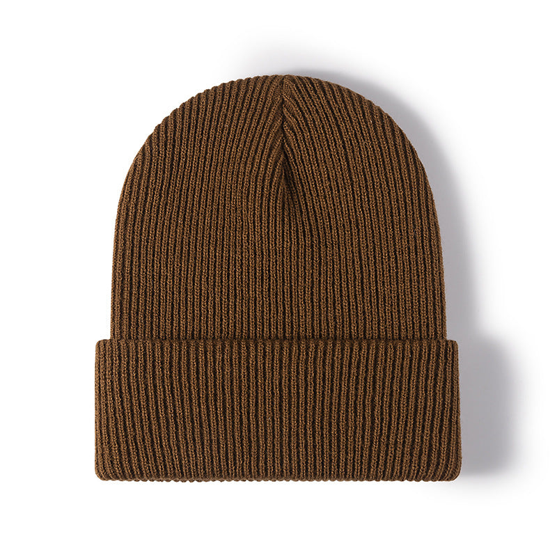 Solid Color Outdoors Thick Knit Beanie