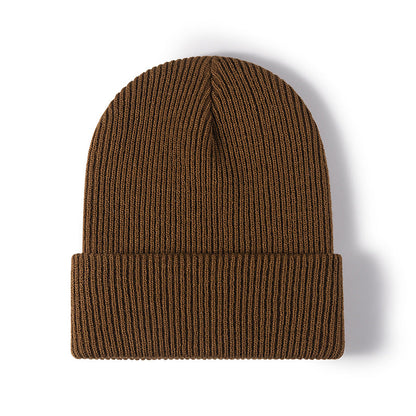 Solid Color Outdoors Thick Knit Beanie