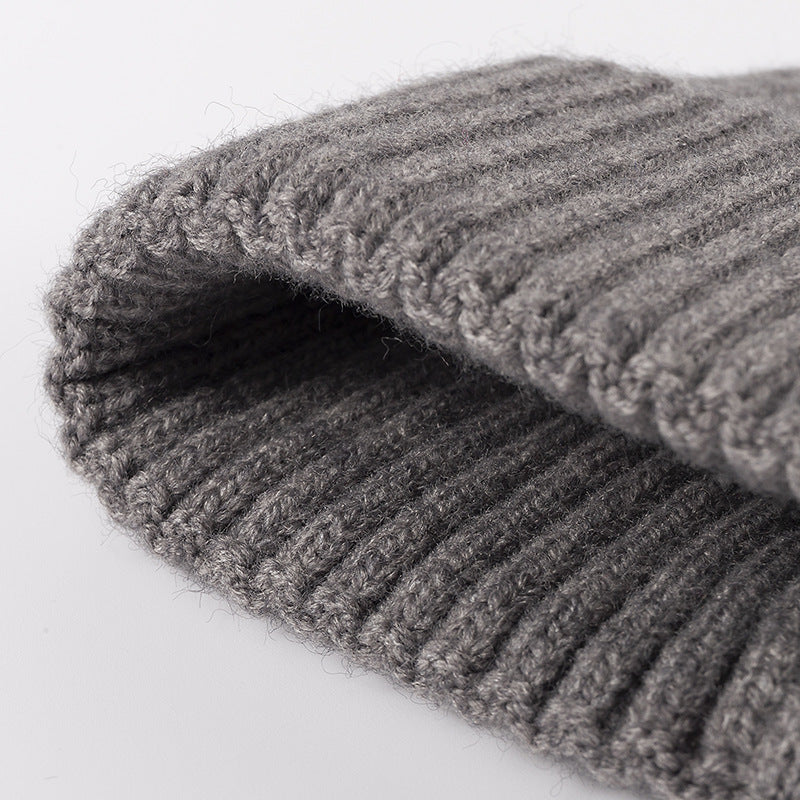 Solid Color Warm Knit Beanie