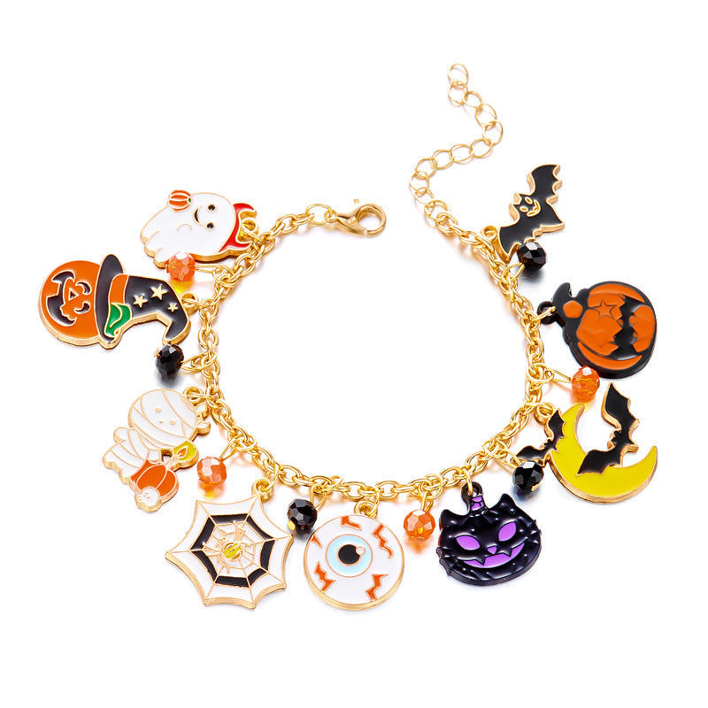 Halloween Funny Pumpkin Spider Ghost Bracelet