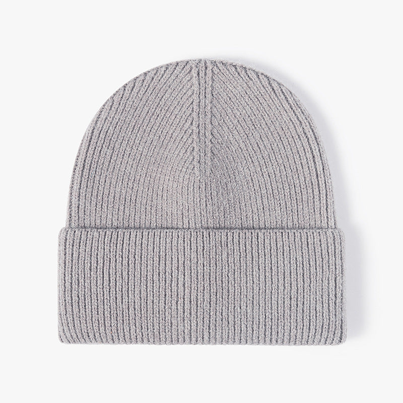 Solid Color Large Size Knit Beanie