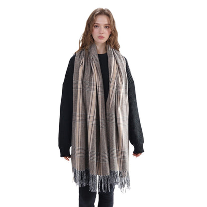 2+ Vintage Tassel Plaid Scarves