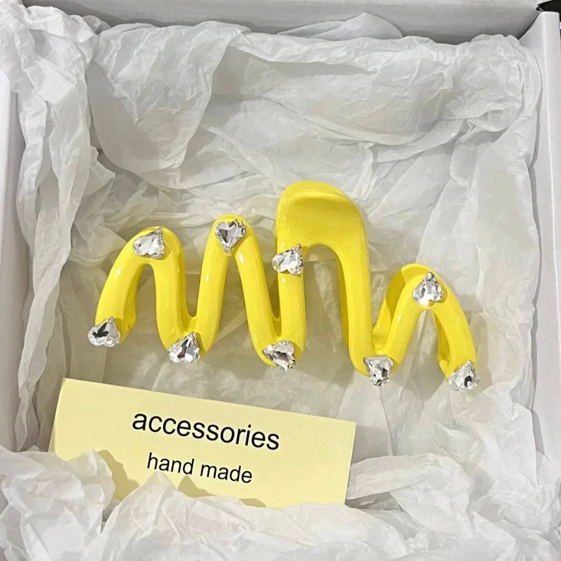 Love Rhinestone Candy Color Hair Claws