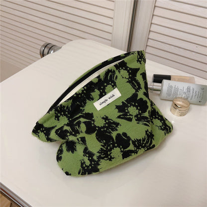 Vintage Jacquard Square Cosmetic Bag