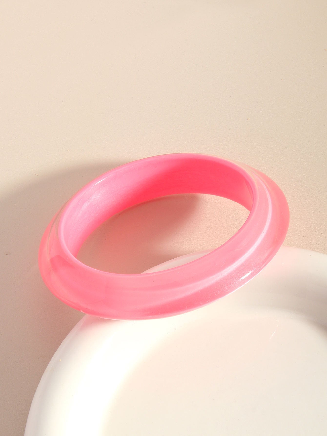 Pink Shiny Simple Acrylic Bracelets