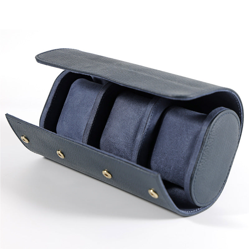 Portable PU Leather Watch Roll Organizer