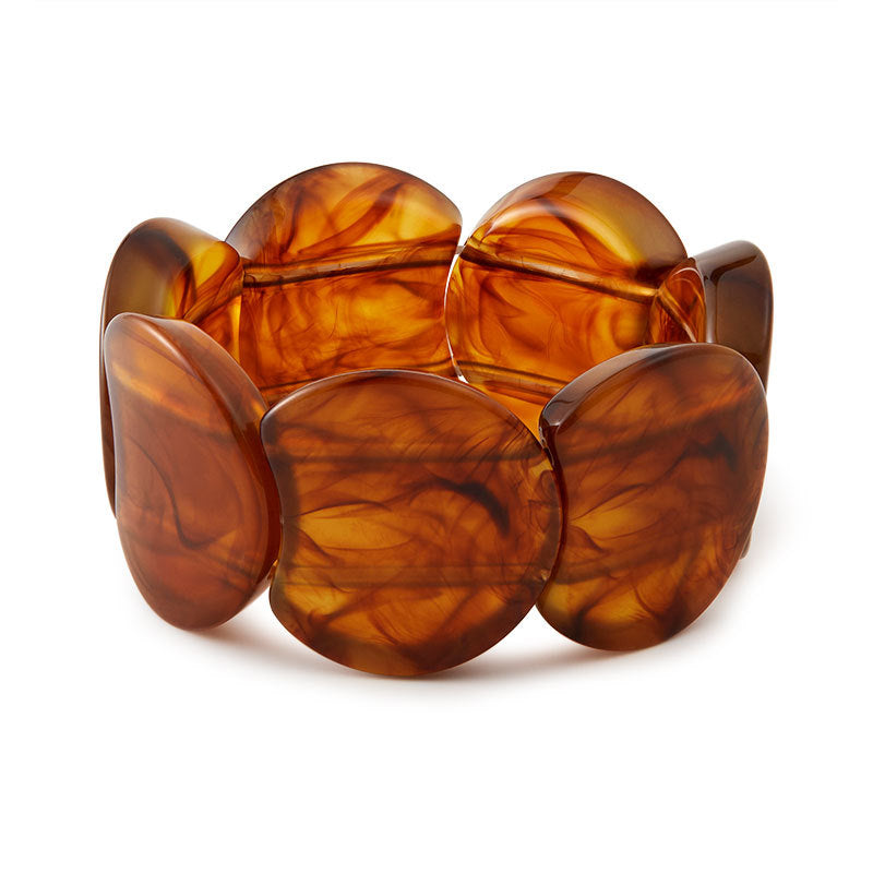 Trendy Irregular Texture Acrylic Bangle Bracelet