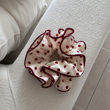 Polka Dot Gingham Ruffled Hair Scrunchies