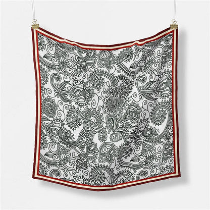 Simple Print Scarf Satin Scarf