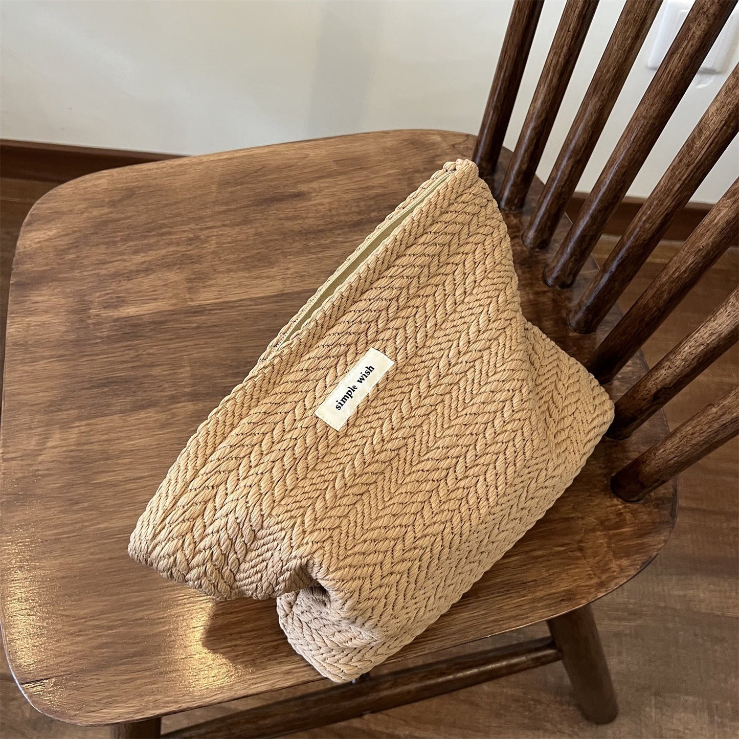 Solid Color Portable Makeup Bag