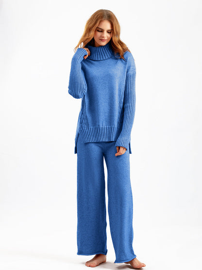 2+ Loose High Collar Knit Sets