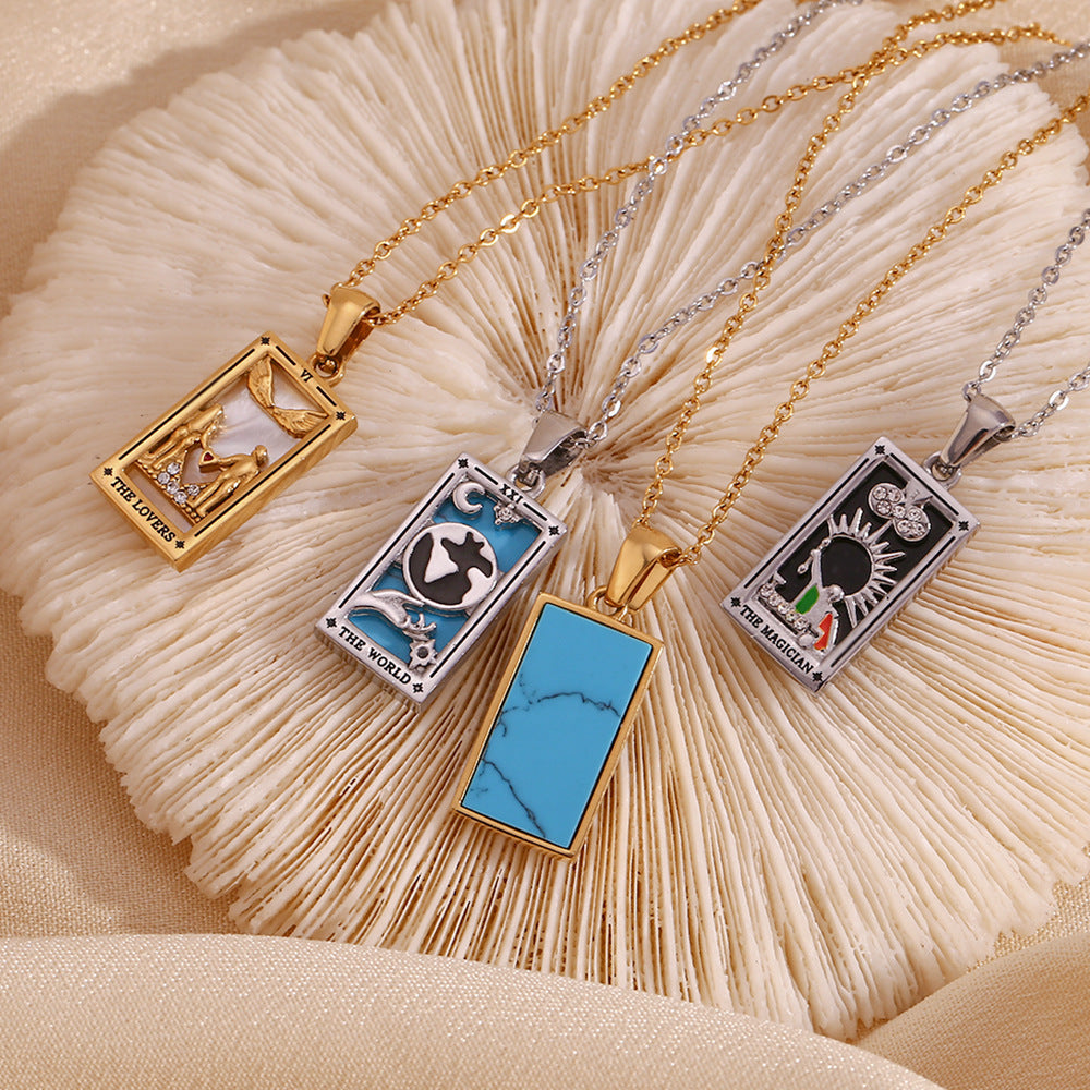 2+ Vintage Zircon Pendant Necklaces