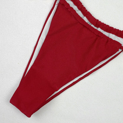 Solid Color Sexy Halter Bikini Swimwear