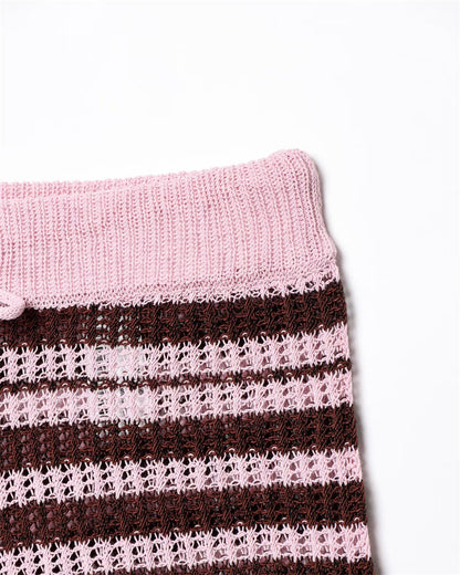 Simple Knitted Collared Top and Shorts Set