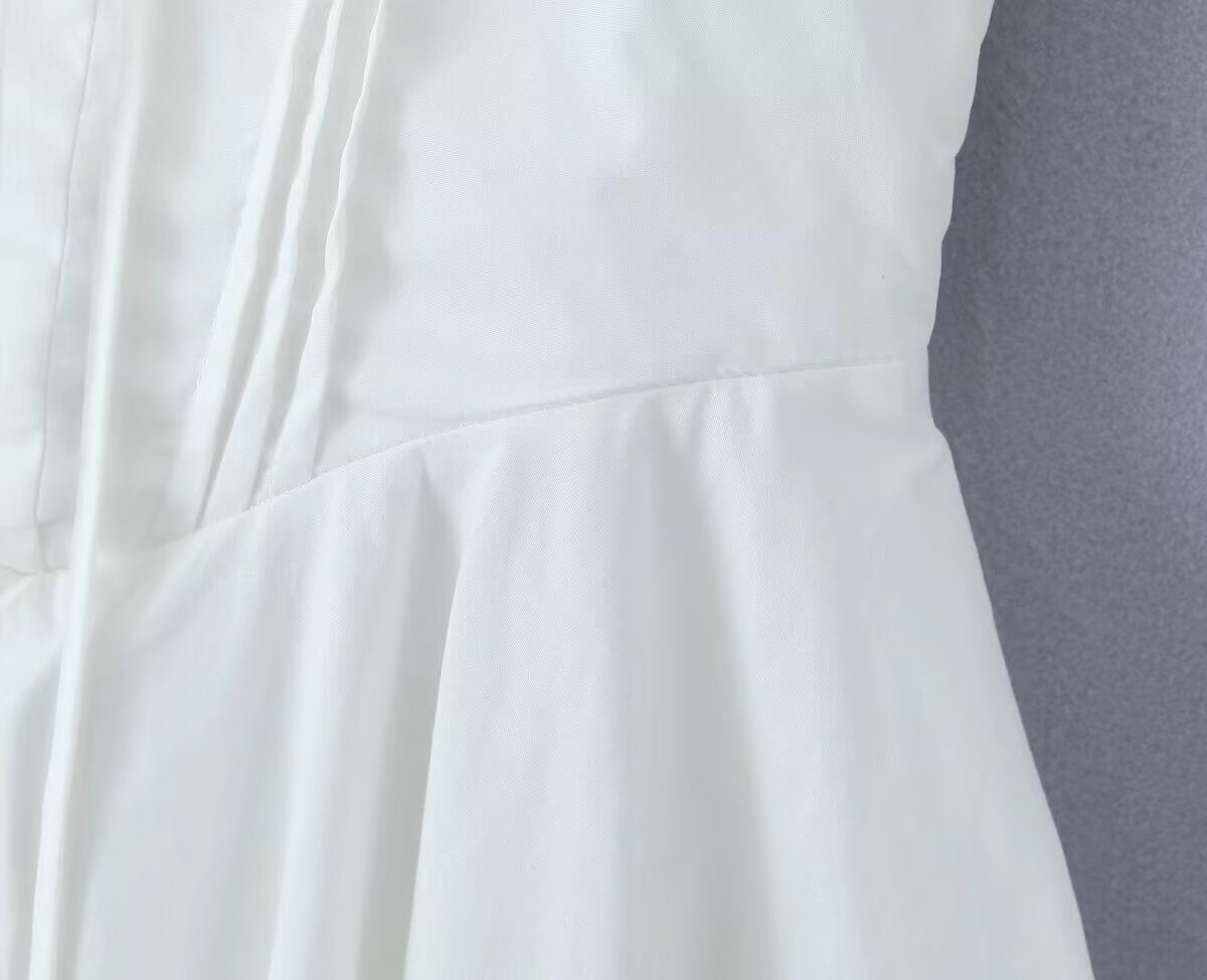 Classic Solid Color Sleeveless Mini Dress