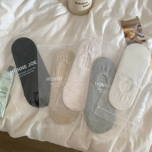 Solid Color Simple Low Ankle Socks