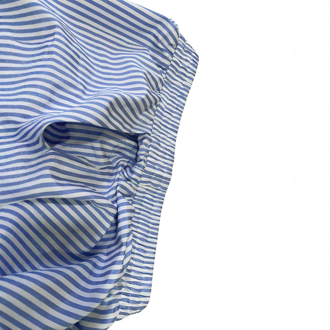 2-Piece Elegant Striped Strapeless Pants Set