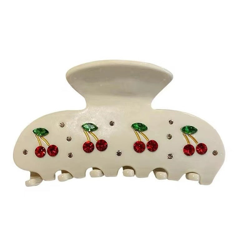 2+Cute Cherry Rhinestone Hair laws